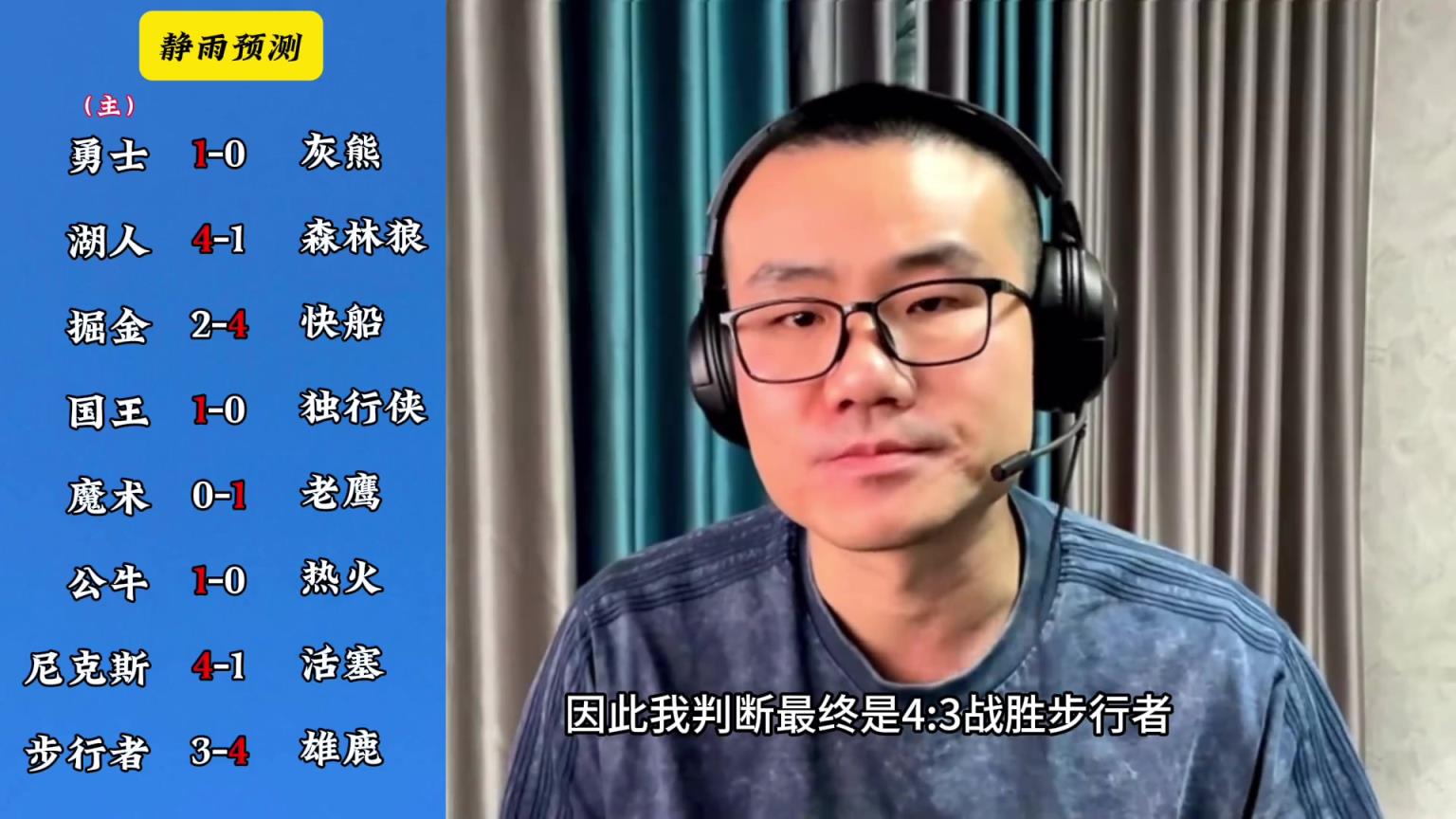 你赞成吗？？？？？？静雨对工具部季后赛球队的展望：勇赢熊 湖船尼鹿晋级